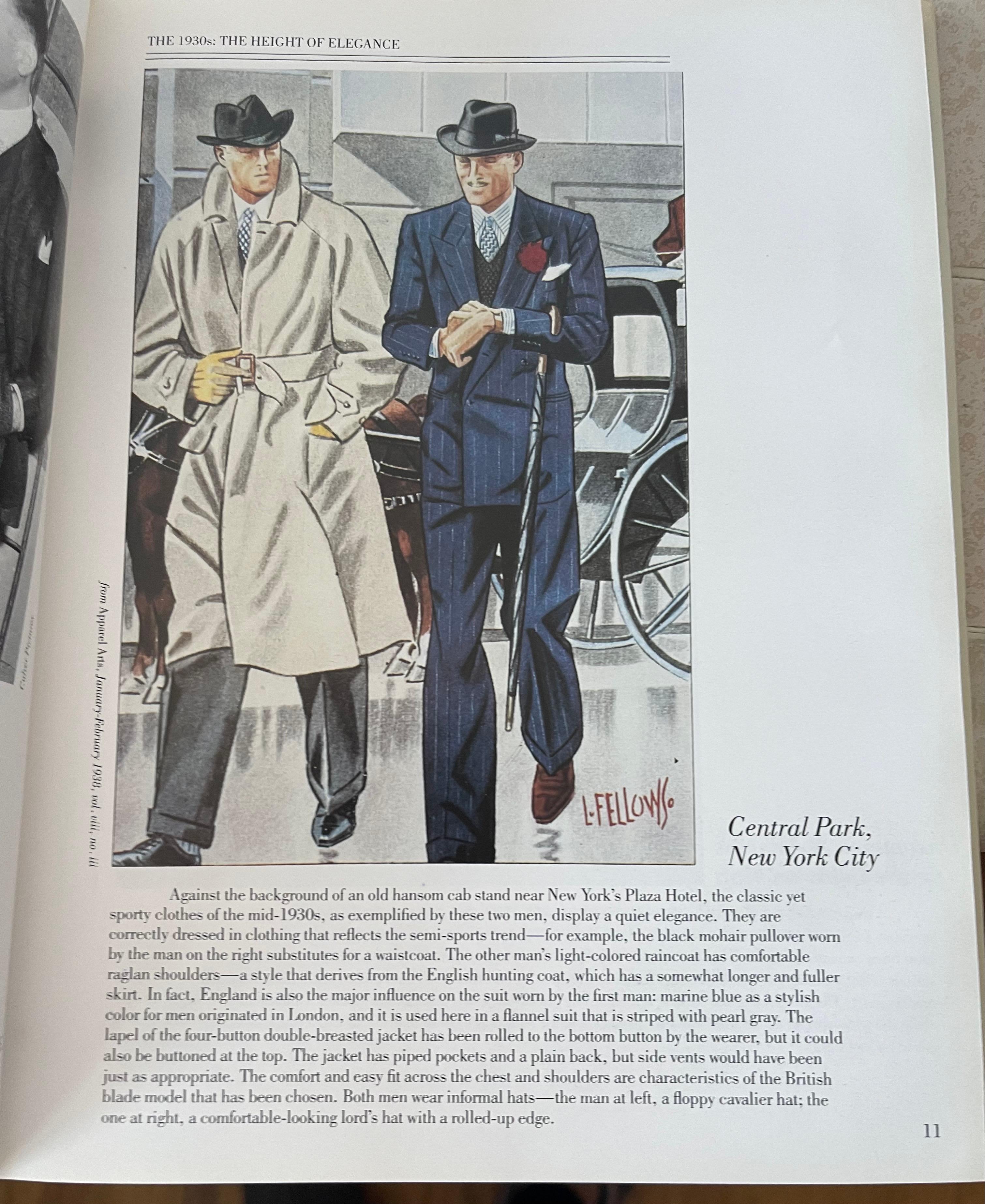 Americano Signed Clothes and the Man by Alan Flusser Hardcover Book in vendita