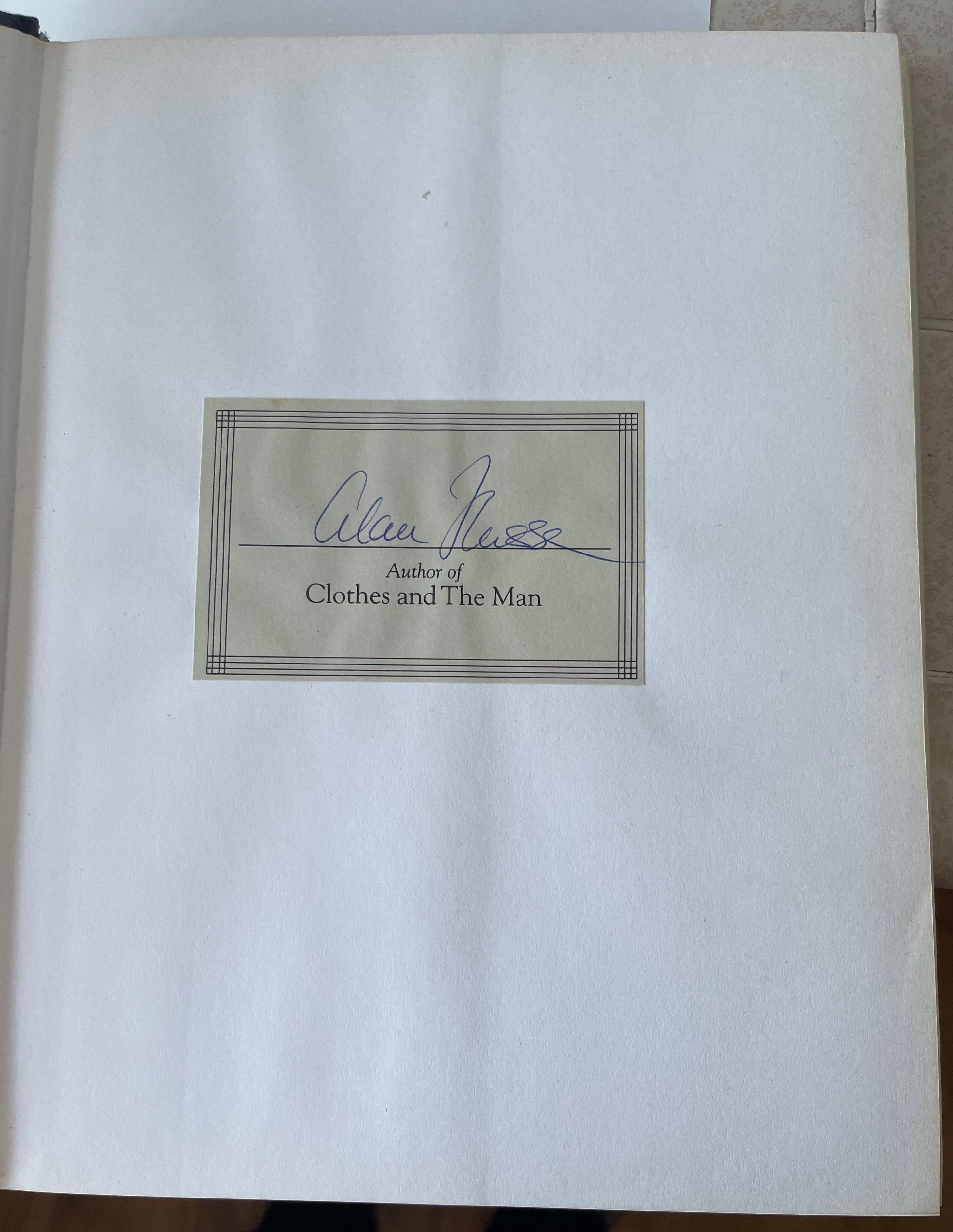 Carta Signed Clothes and the Man by Alan Flusser Hardcover Book in vendita