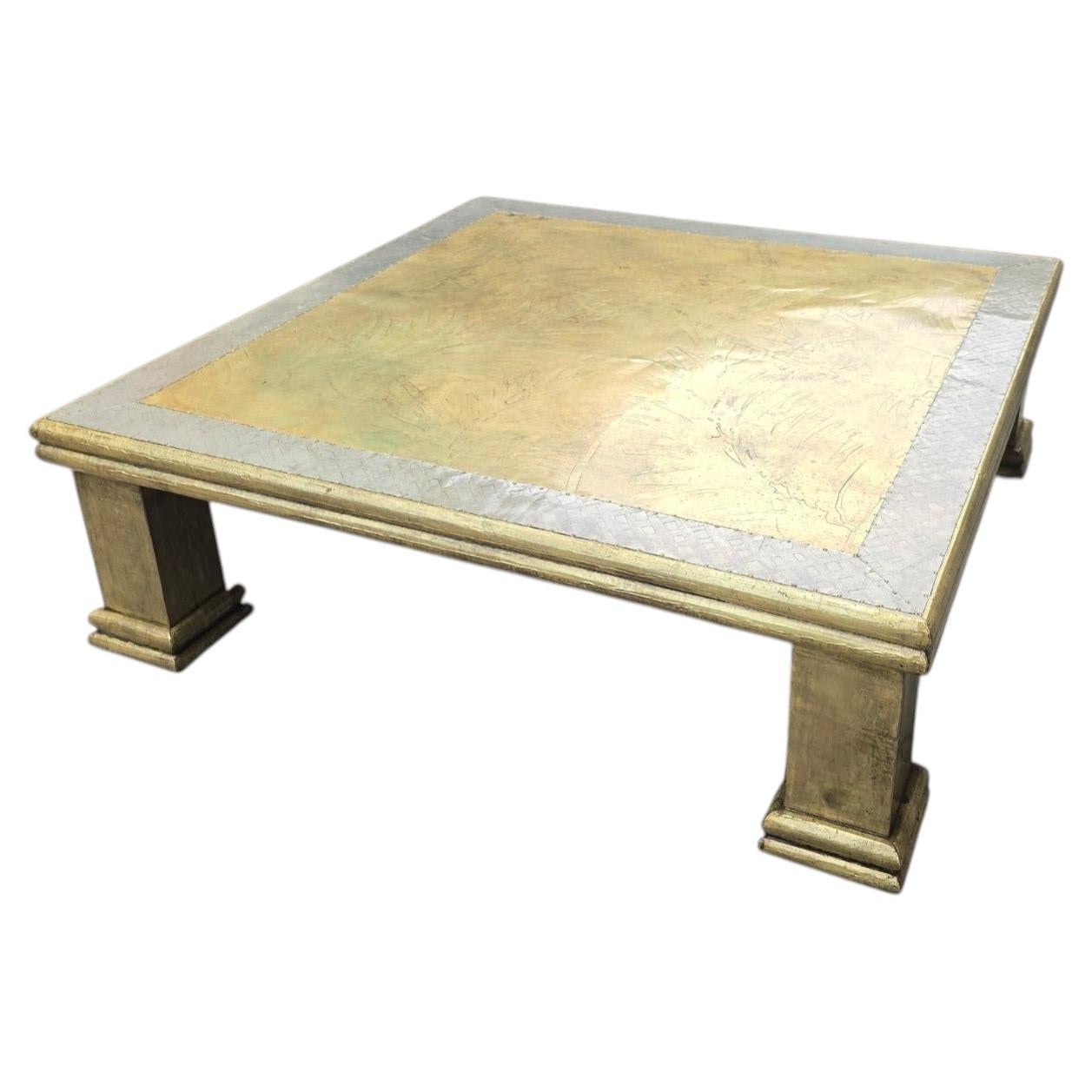 Signed Coffee Table by R. Dubarry, France, 1970s For Sale