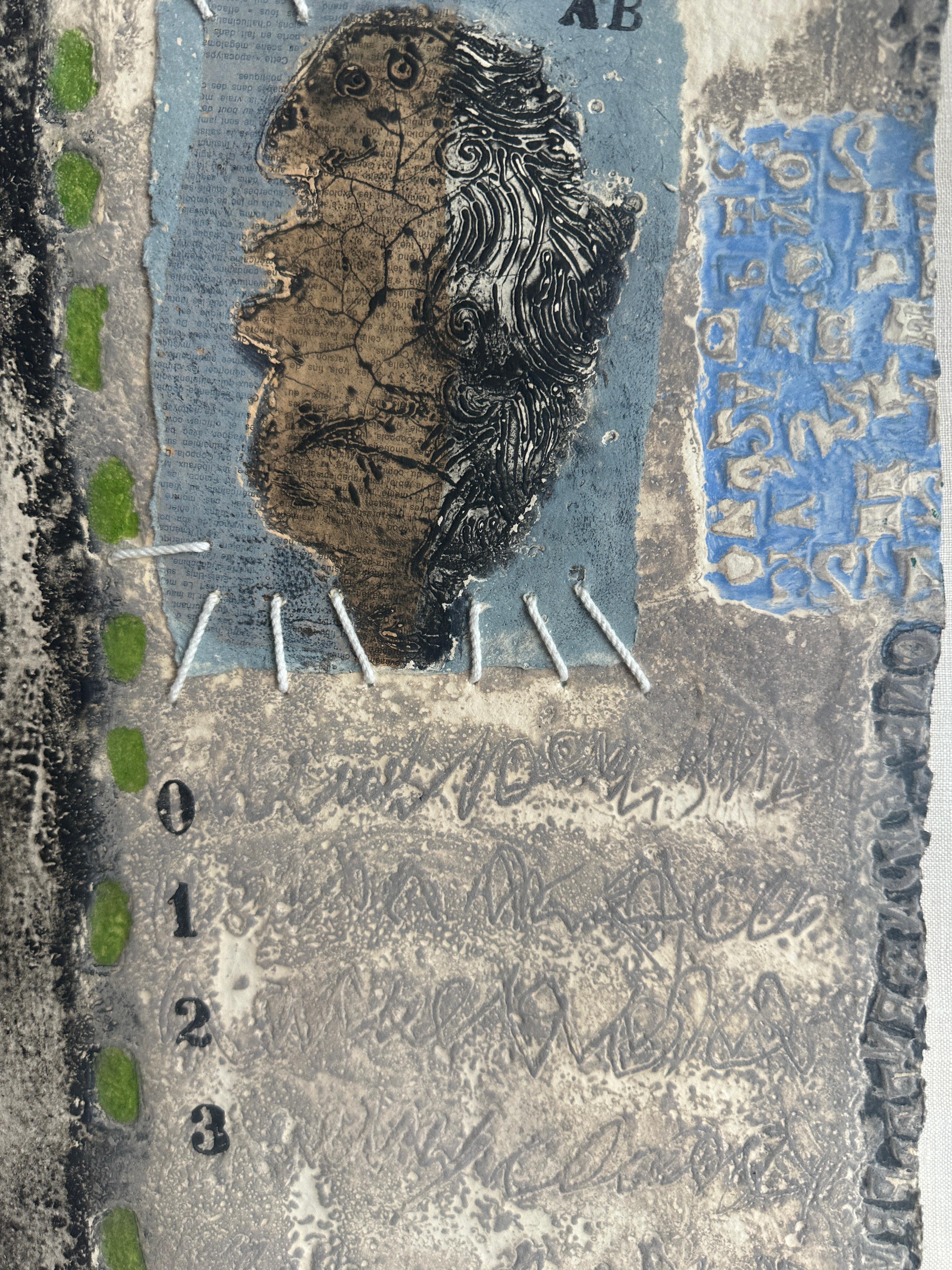 Embossé Aquatinte couleur, eau-forte, carborundum et collage signé James Coignard en vente