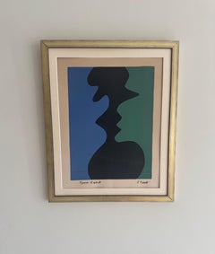 Lithographie en couleurs signée par Andre Verdet 1924 -2004
