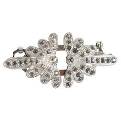 Spilla e fermaglio in argento e marcasite firmati Coro Duette Art Deco, anni
40