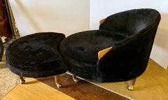 Signed Craft Associates Adrian Pearsall Havana Lounge Chair & Matching Ottoman
