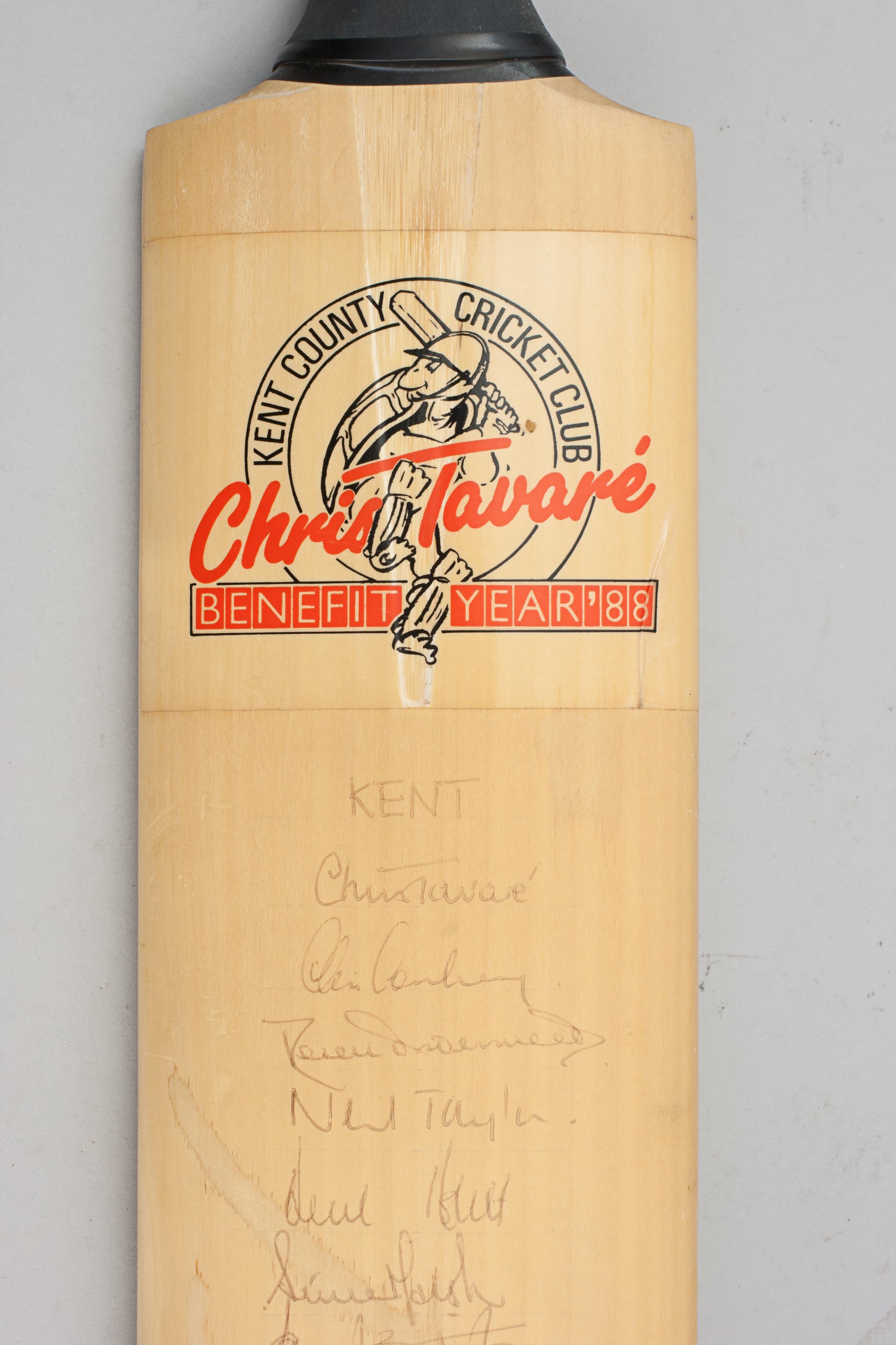 British Signed Cricket Bat, Kent, Middlesex, Hampshire & Leicestershire For Sale