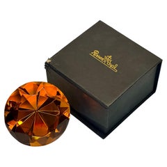 Fermacarte in cristallo con diamante firmato della Collection'S di Rosenthal