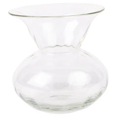 Vase de designer en verre cristal signé
