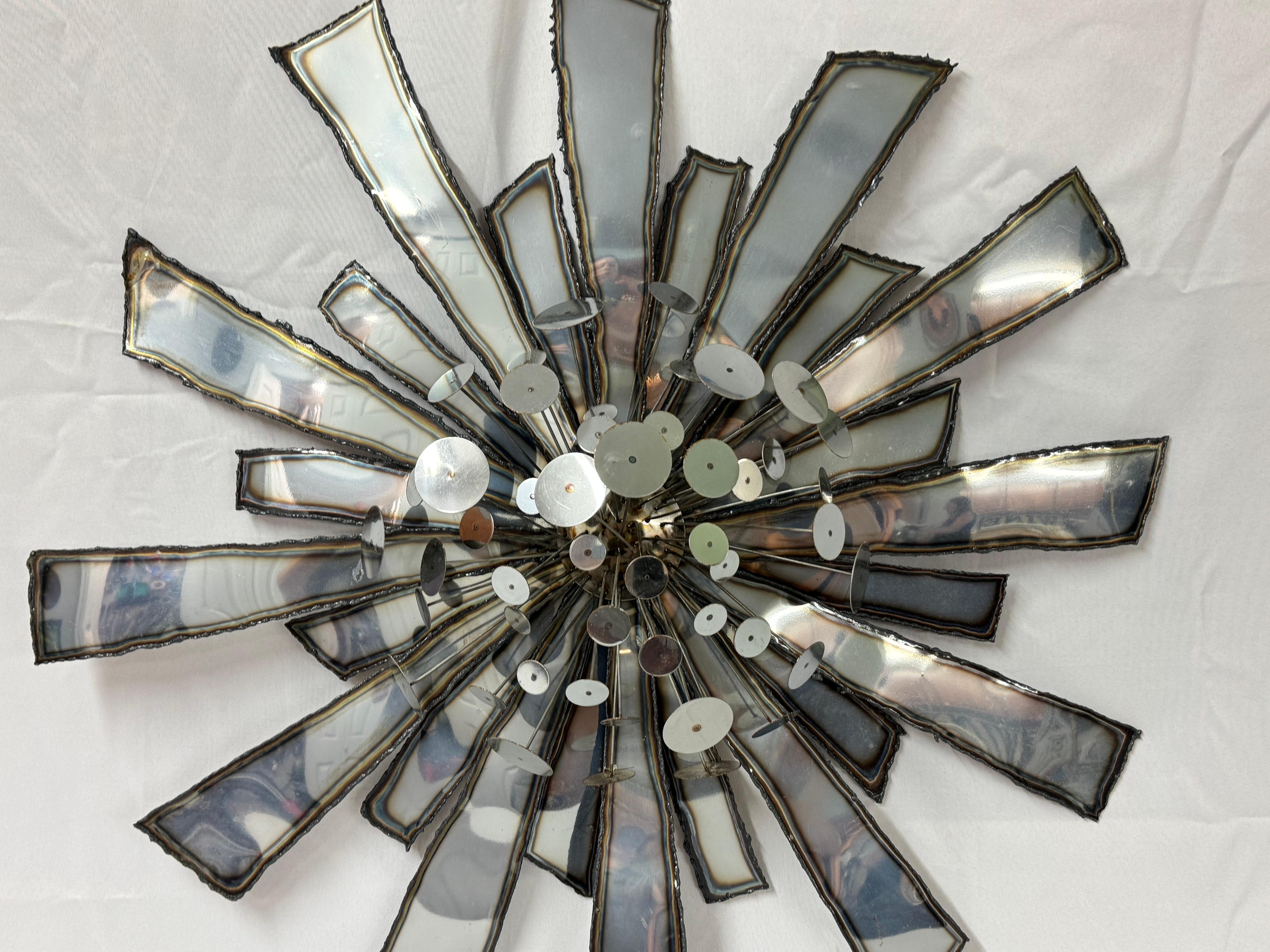 Signed Curtis Jere Brutalist Starburst For Sale 5