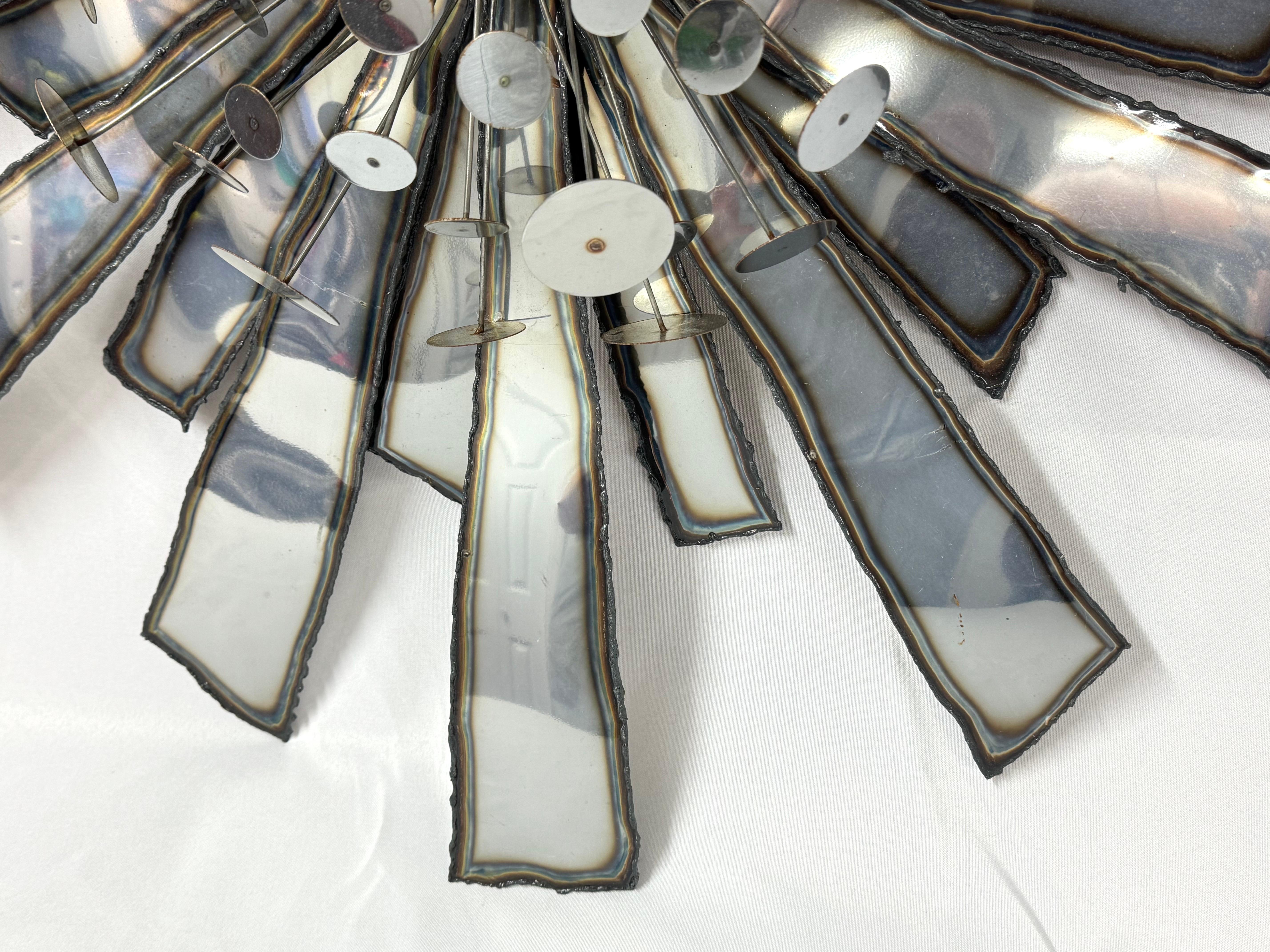 Signed Curtis Jere Brutalist Starburst For Sale 6