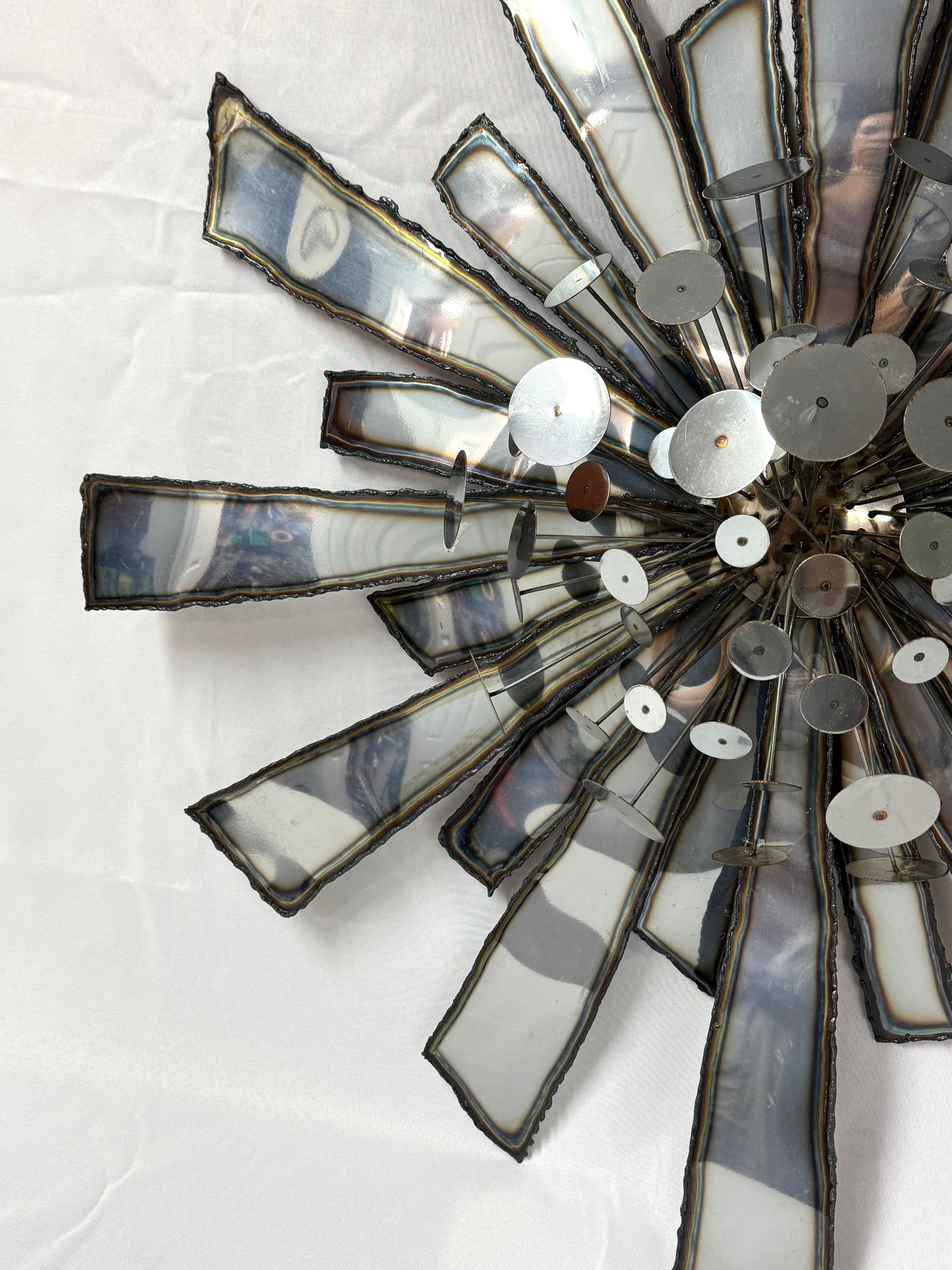 Signed Curtis Jere Brutalist Starburst For Sale 9