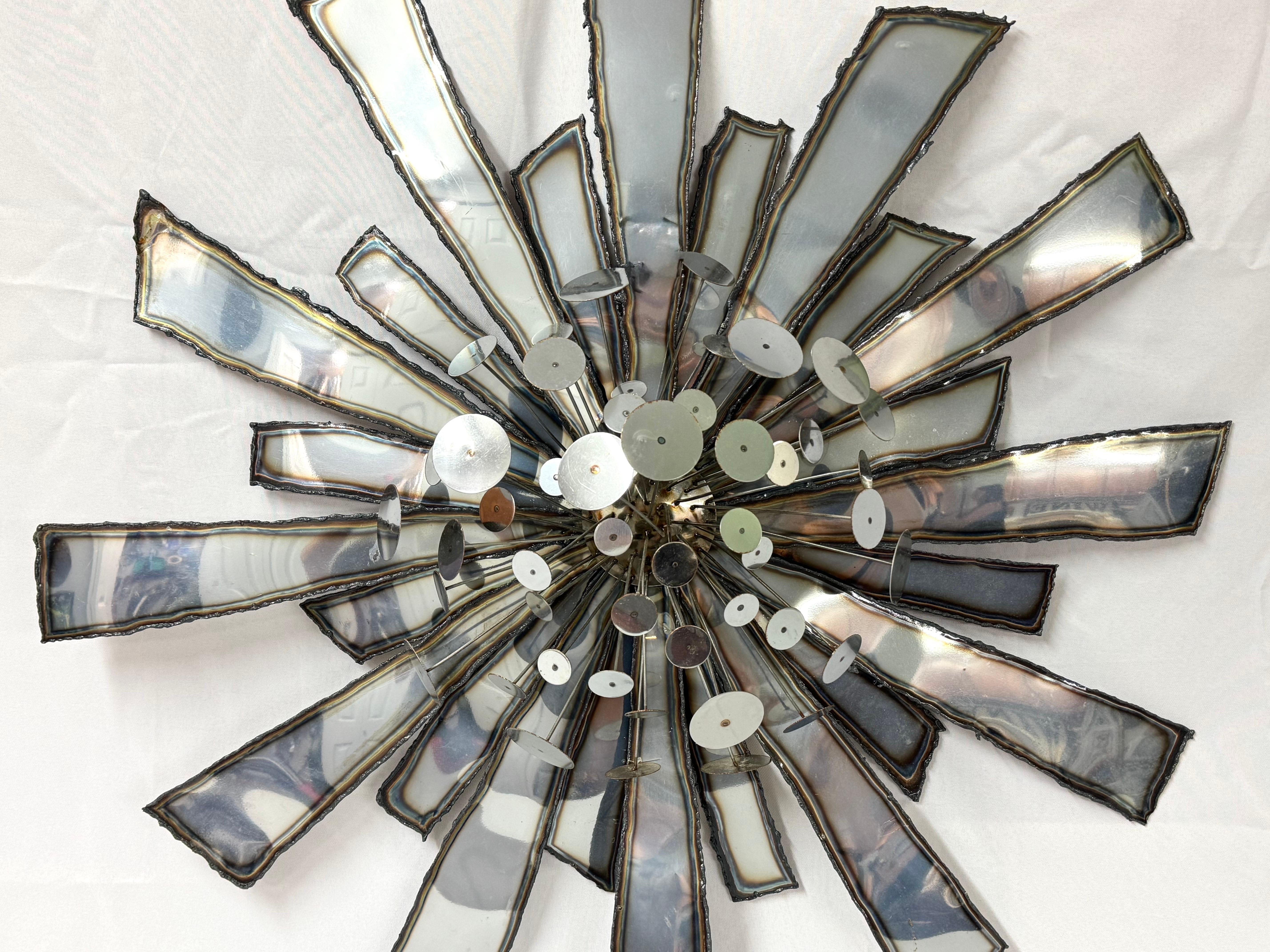 Signed Curtis Jere Brutalist Starburst For Sale 1