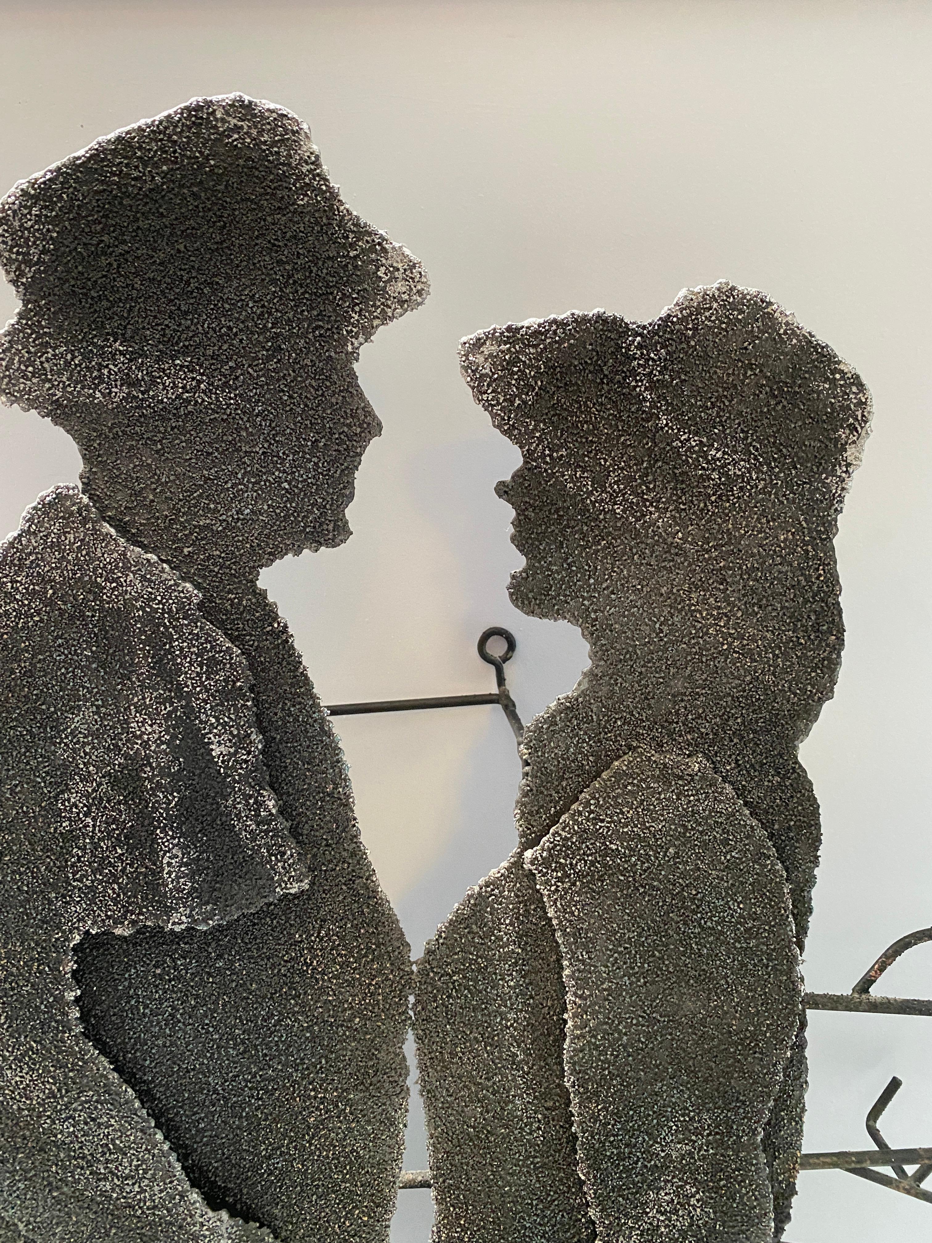 Metal Signed Curtis Jere Casablanca Wall Sculpture, Dated 1993