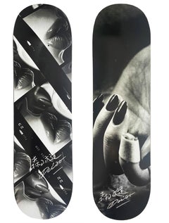 Signed Daido Moriyama skate decks: set of 2 works (Daido Moriyama photography)