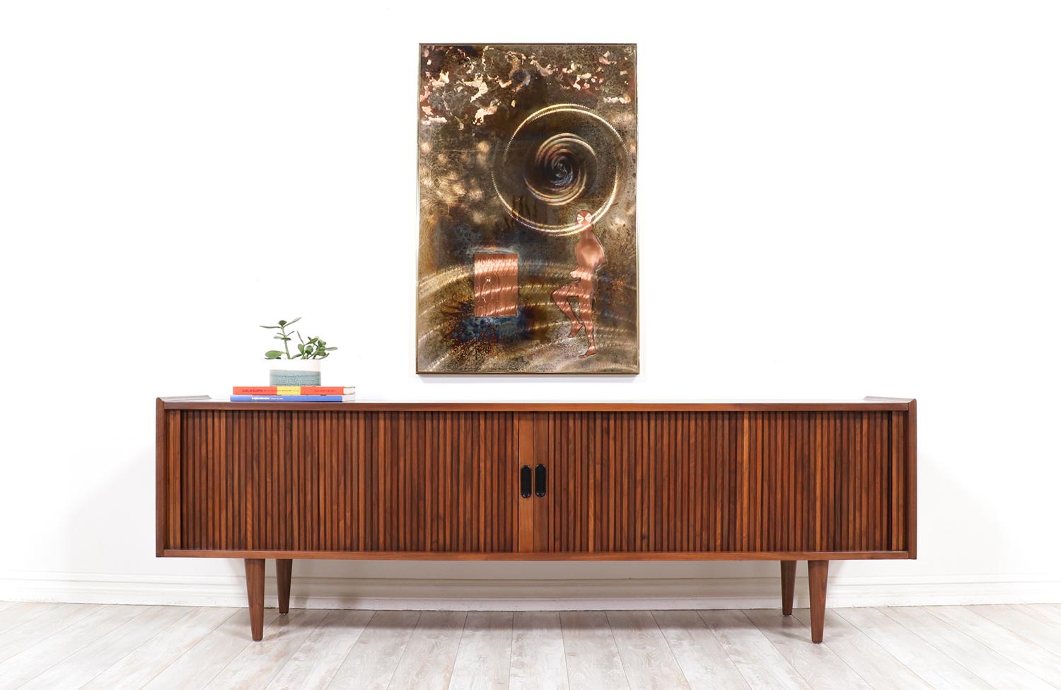 Signed, Dale Clark copper etched art work painting.