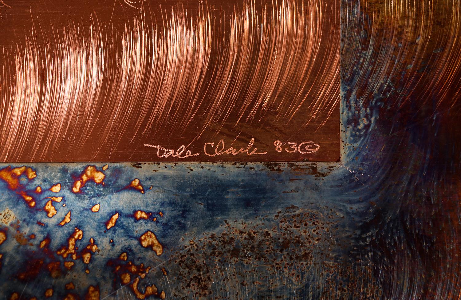 American Signed, Dale Clark Copper Etched Art Work Painting