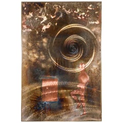 Signed, Dale Clark Copper Etched Art Work Painting