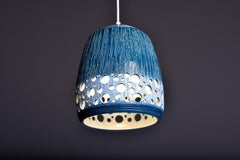 Lámpara colgante de cerámica danesa firmada, años 70