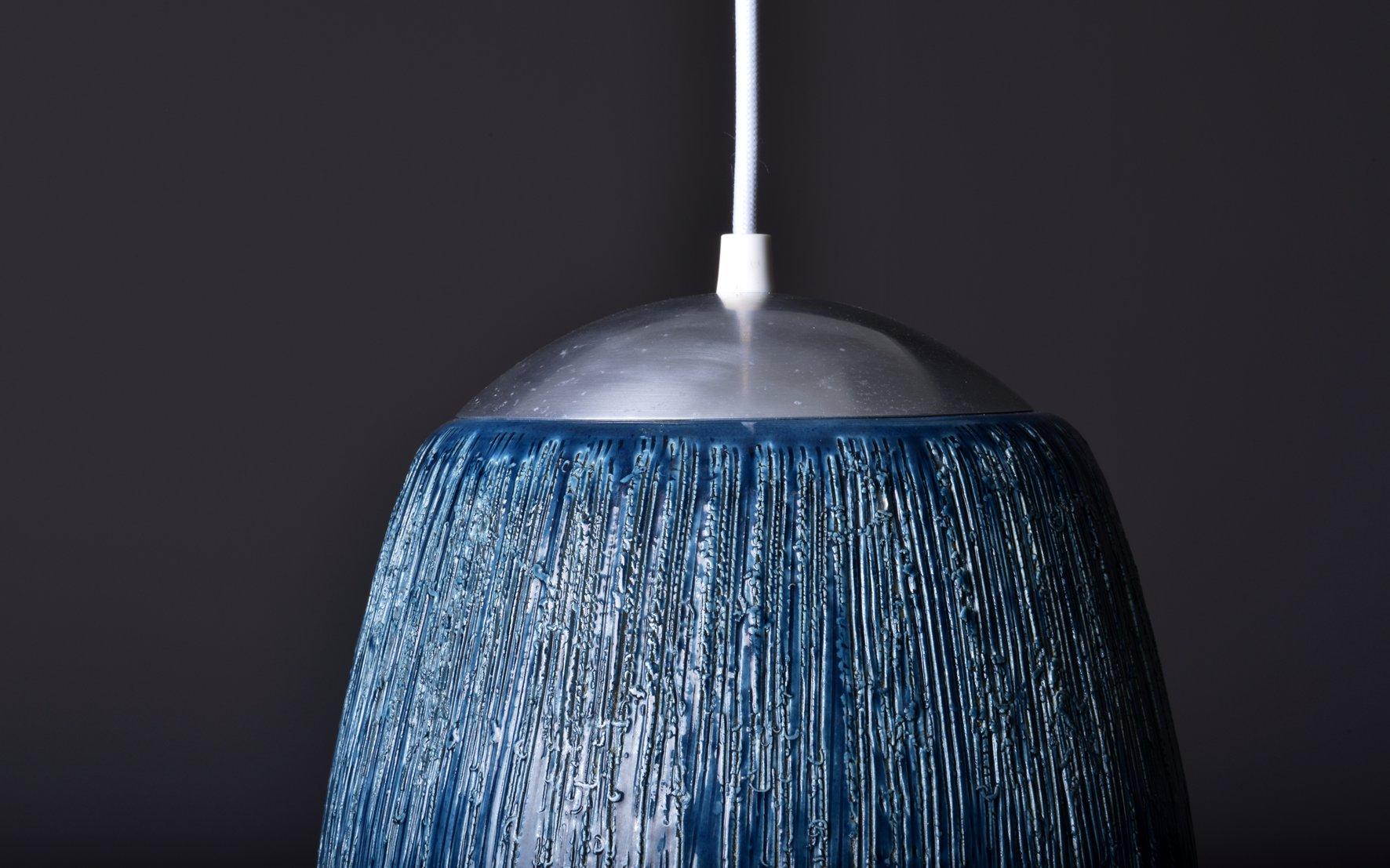 Mid-Century moderno Lampada a sospensione in ceramica danese firmata, anni '70 in vendita