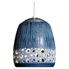 Signed Danish Ceramic Pendant Lamp, 1970s