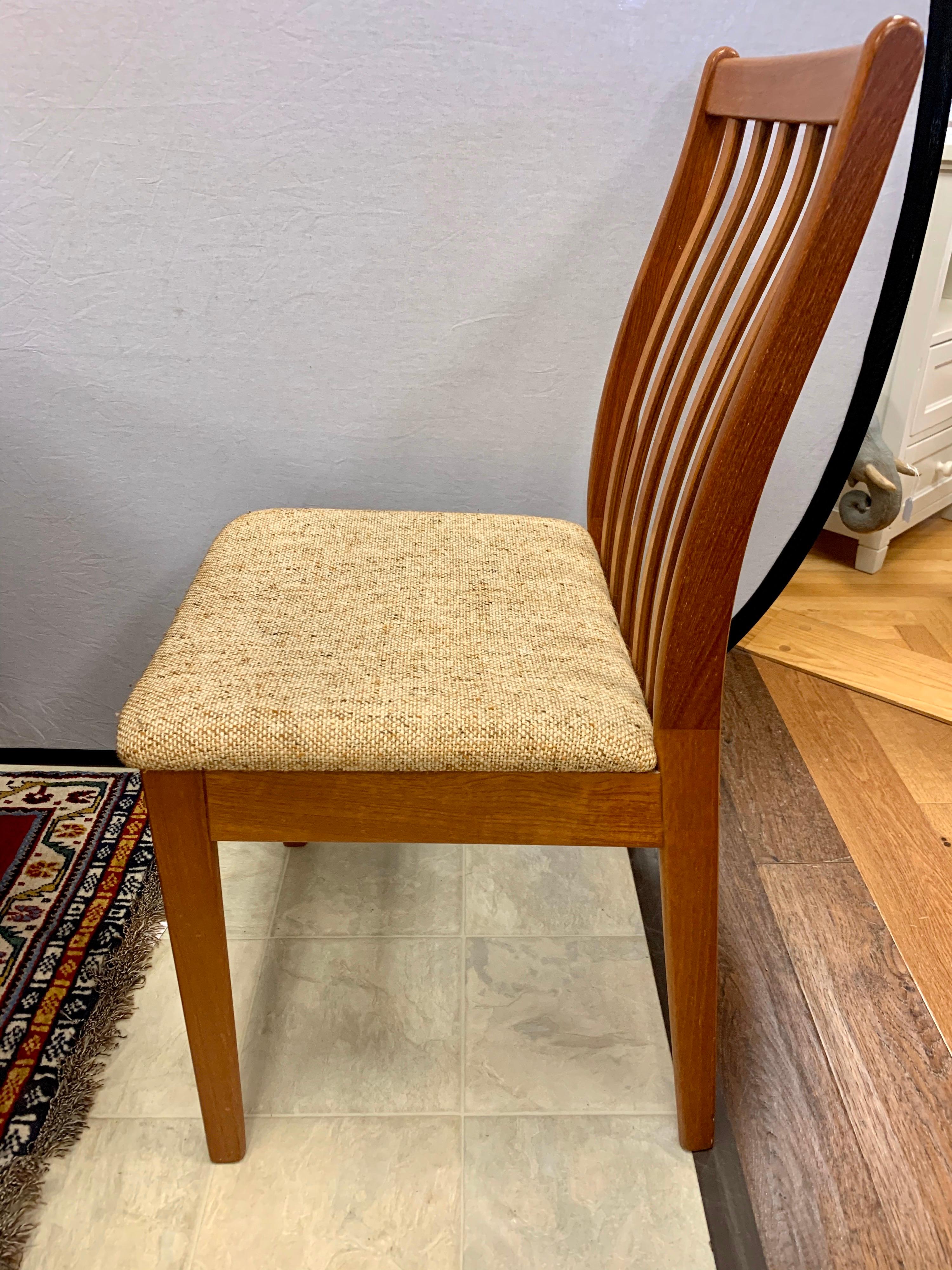 Signed Danish Modern Vamdrup Stolefabrik Dining Room Set Table and Six Chairs 7