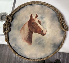 Signed & Dated 1899 Horse Painting on Board