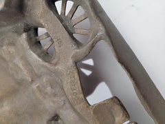 Signed & Dated 1930's Original Painted Cast Iron Buggy Door Stop