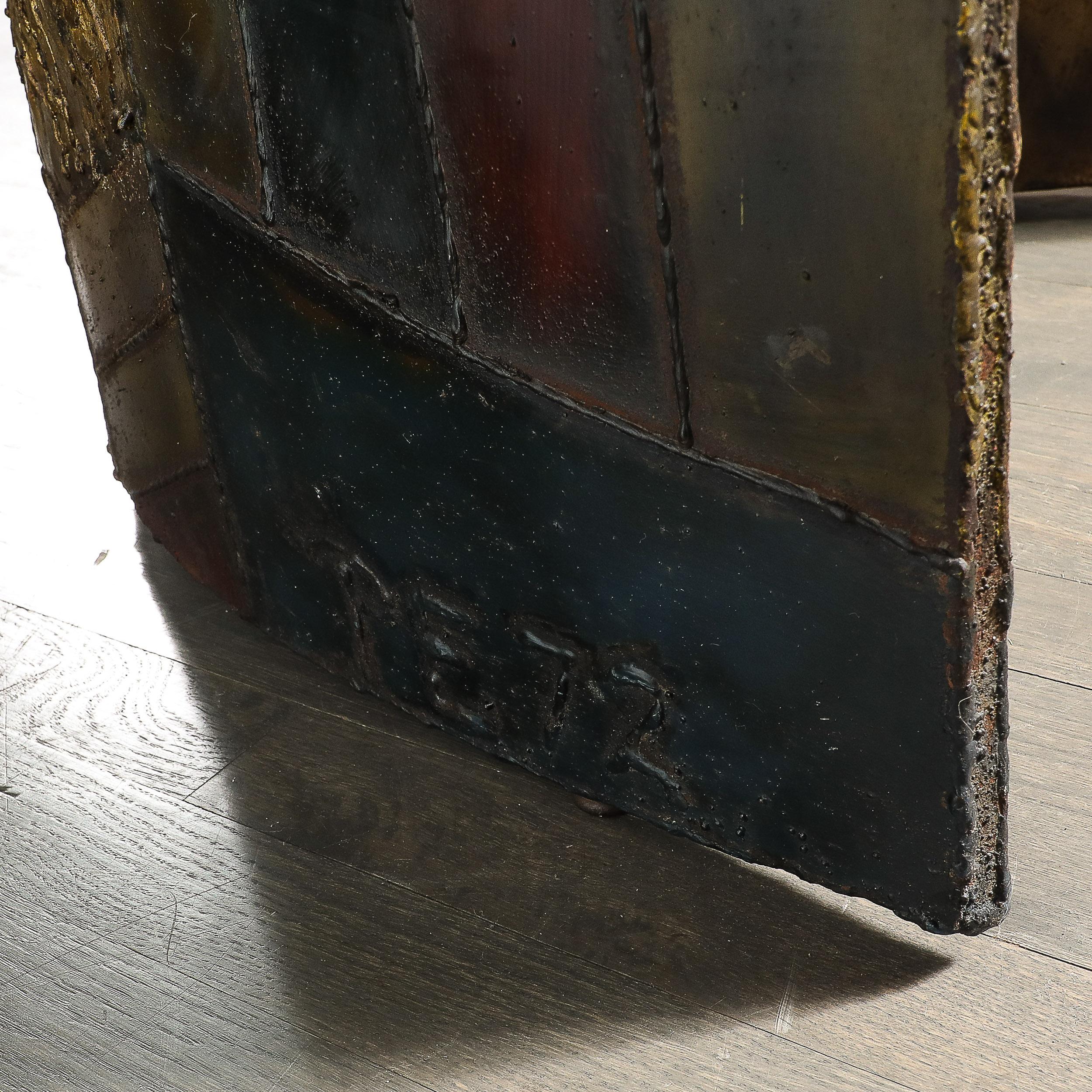 Signed & Dated Mid-Century Brutalist Paul Evans for Directional Dining Table 4