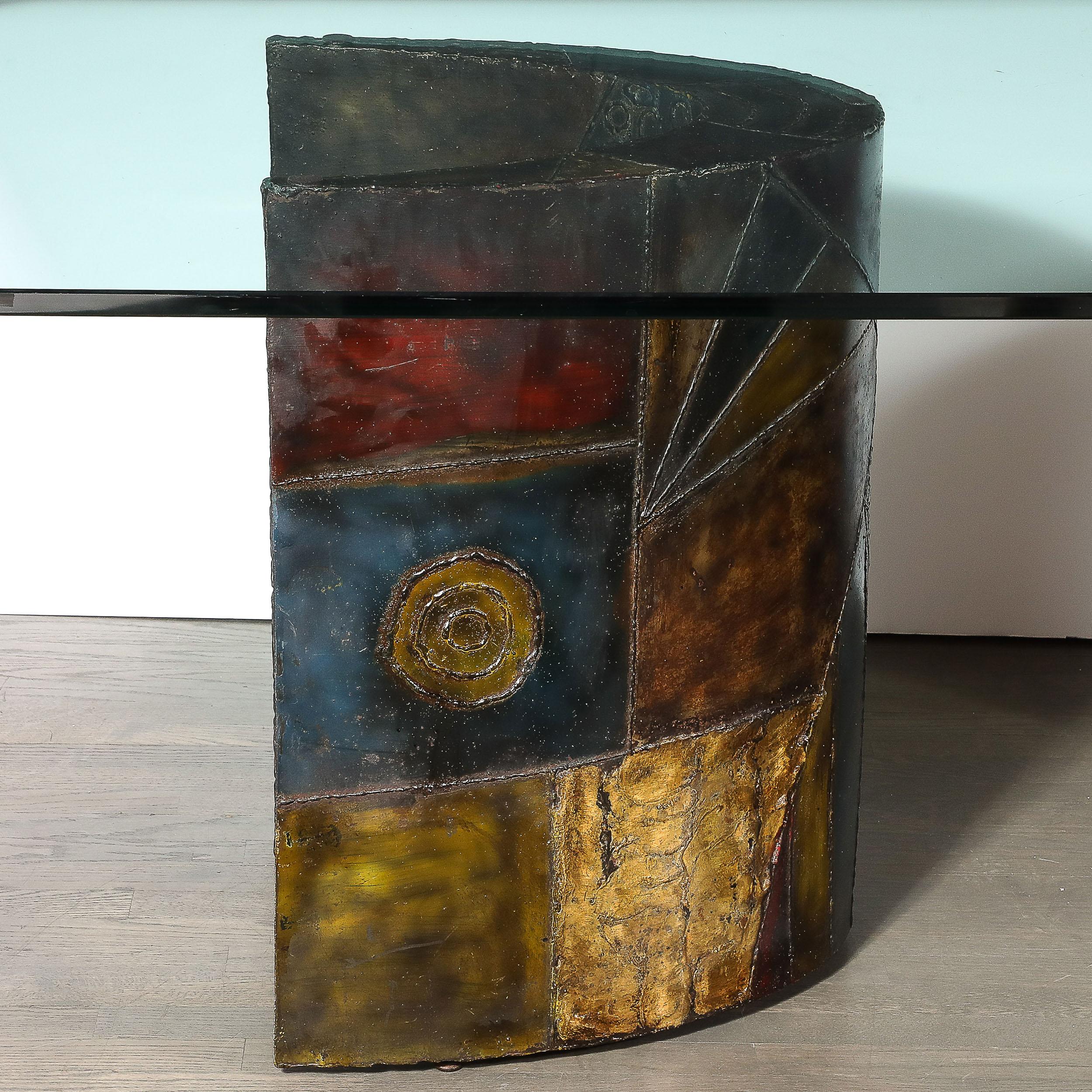 Signed & Dated Mid-Century Brutalist Paul Evans for Directional Dining Table In Excellent Condition In New York, NY
