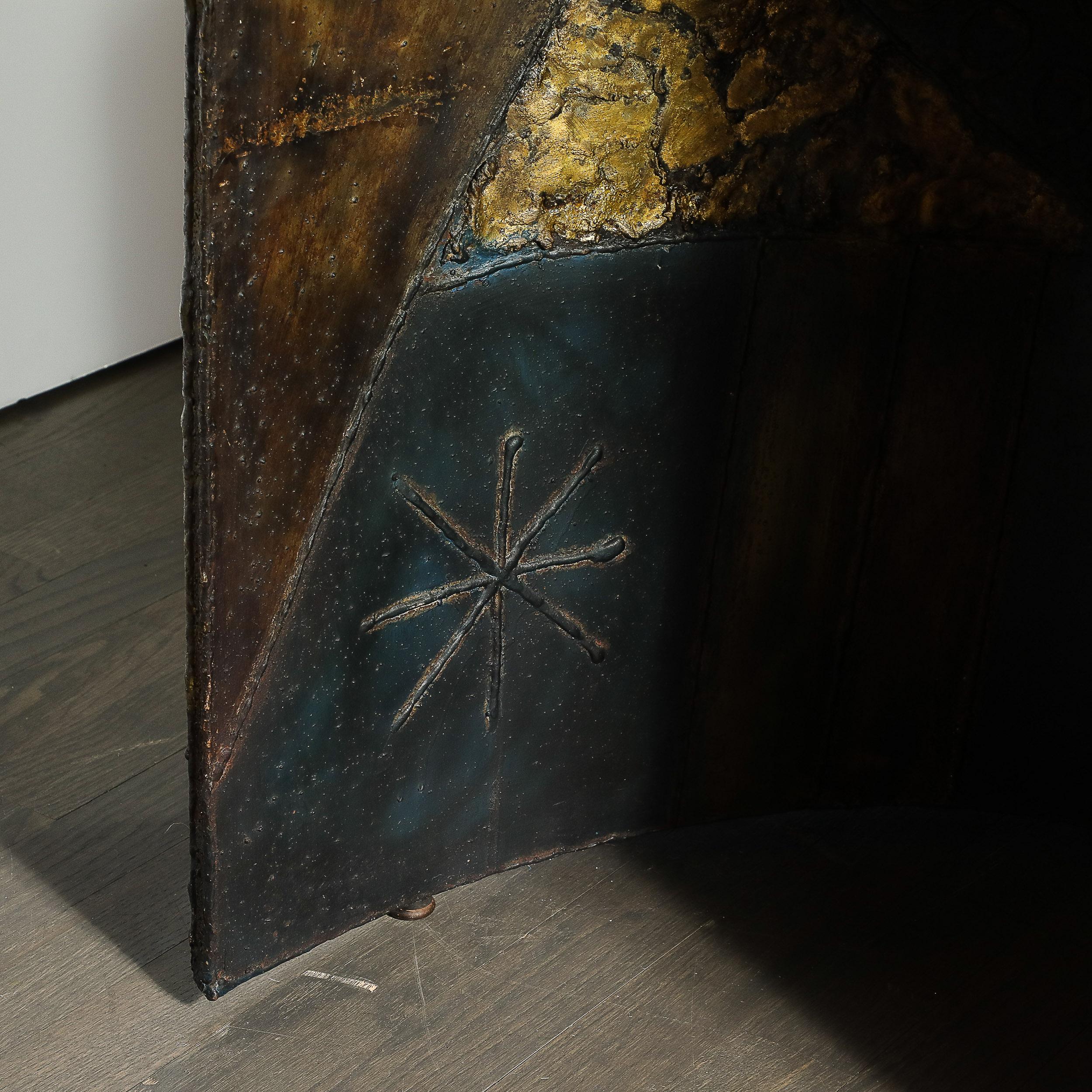 Signed & Dated Mid-Century Brutalist Paul Evans for Directional Dining Table 1