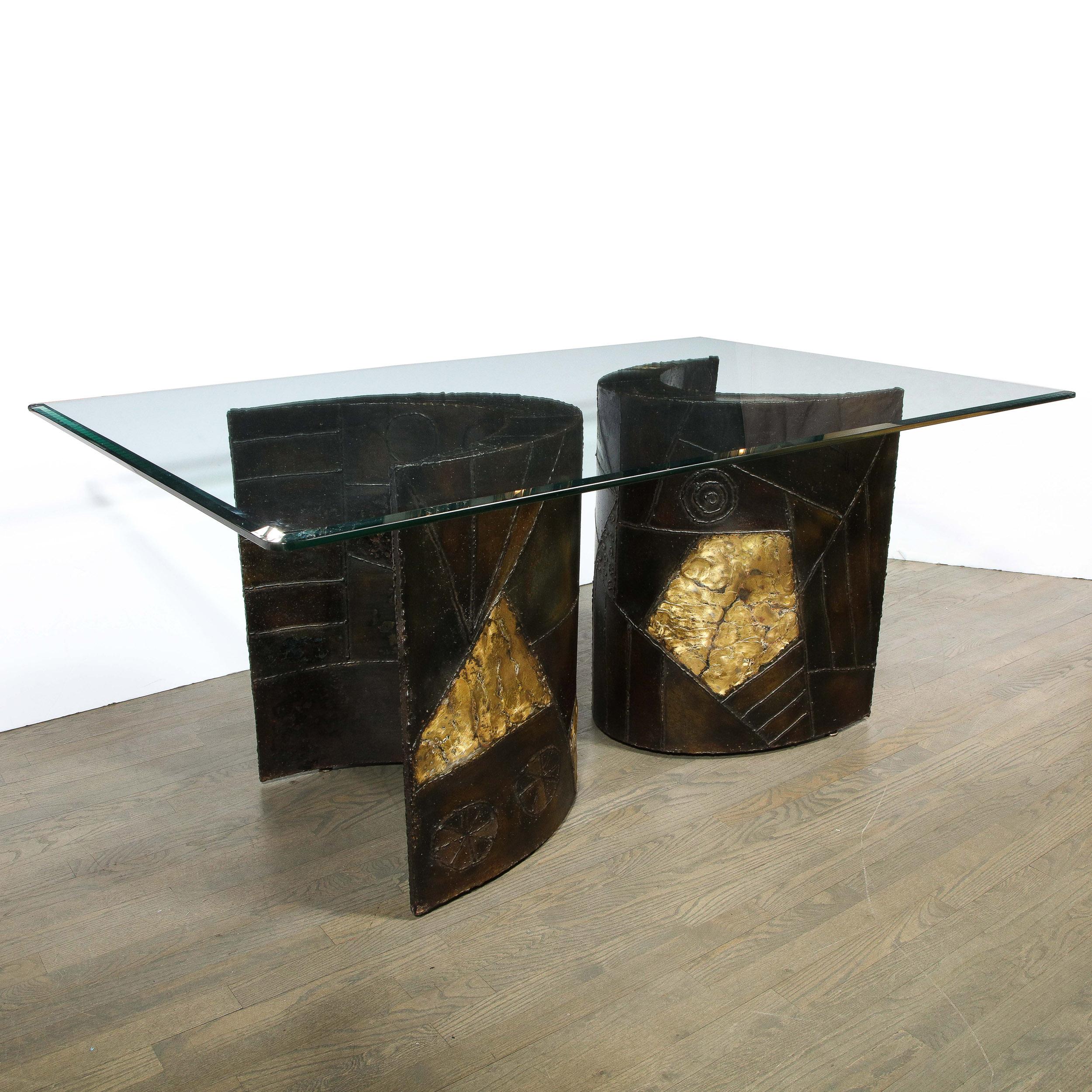 Signed & Dated Mid-Century Modernist Brutalist Paul Evans Dining Table P E -24 8