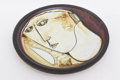 Signed Dated Susana Espinosa Abstract Terra Cotta Vessel, Bowl or Wall Hanging