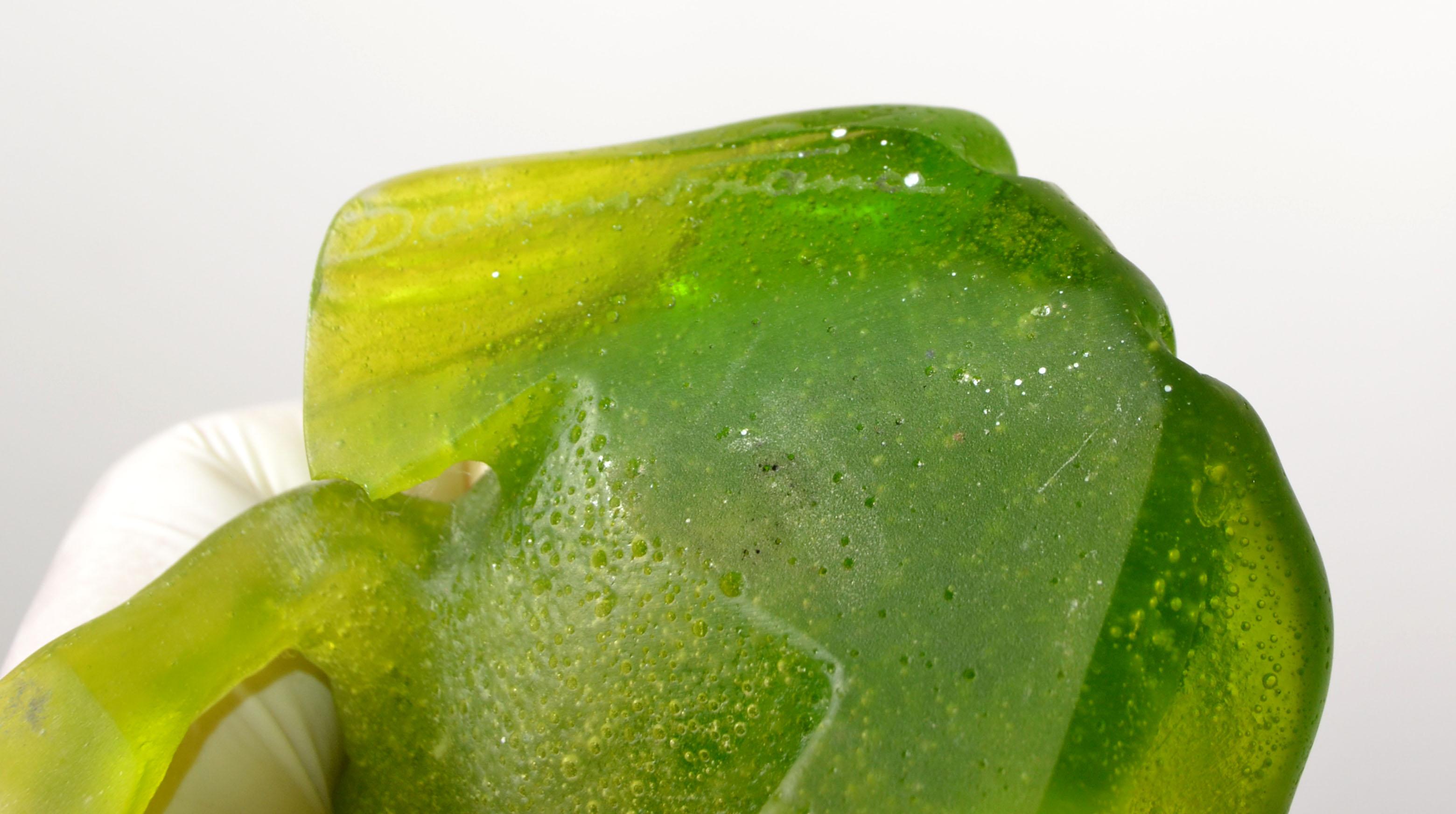 Signed Daum France Pate De Verre Frog Sculpture Figurine Mid-Century Modern 1970 1