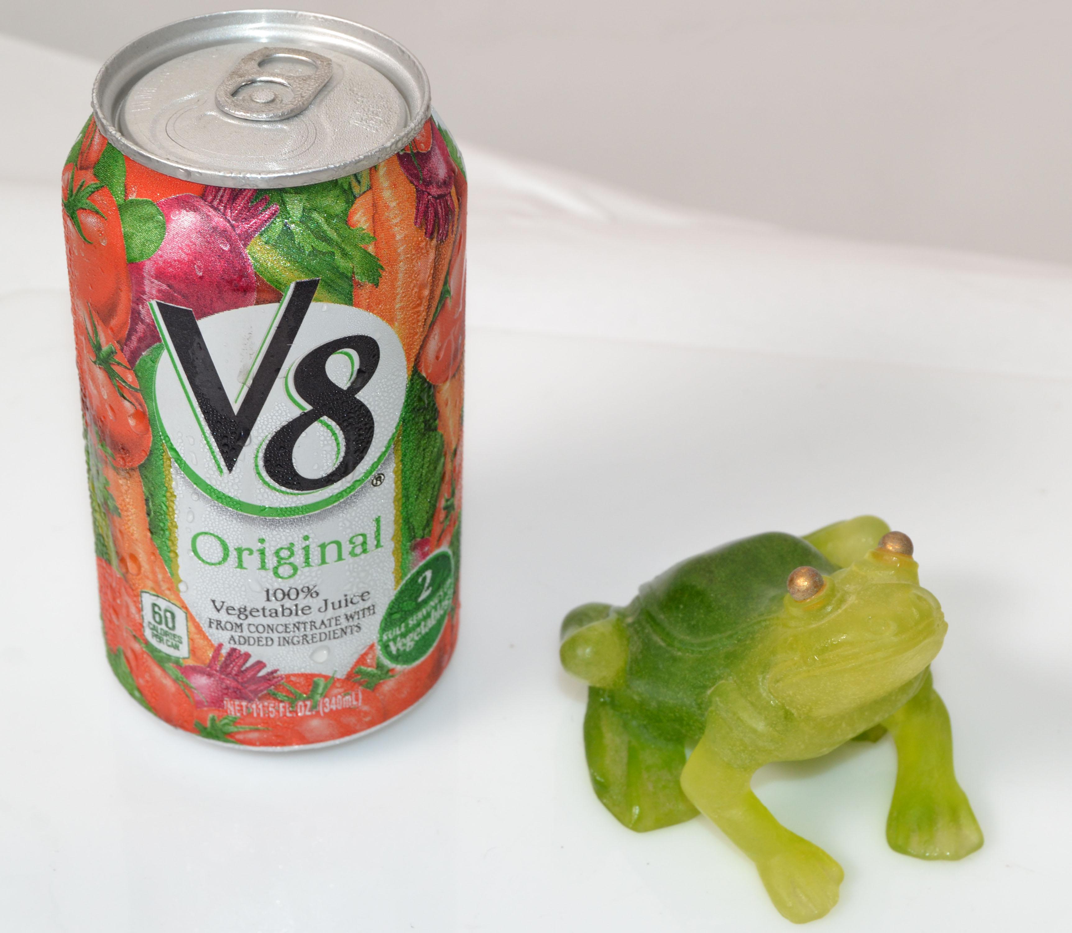 20th Century Signed Daum France Pate De Verre Frog Sculpture Figurine Mid-Century Modern 1970