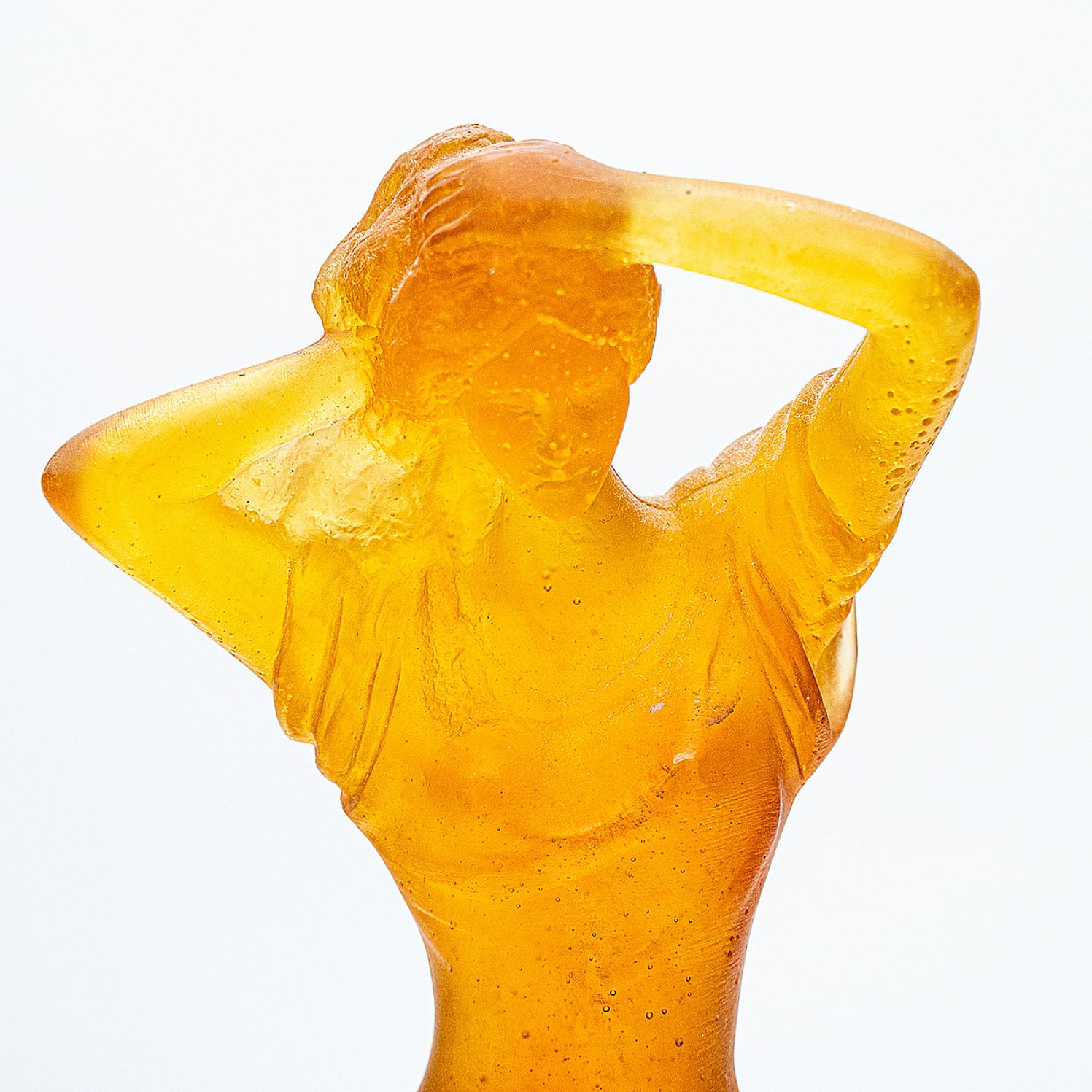 French Signed Daum, Pâte De Verre’, Wrapped Woman, Limited Edition, France, 1980