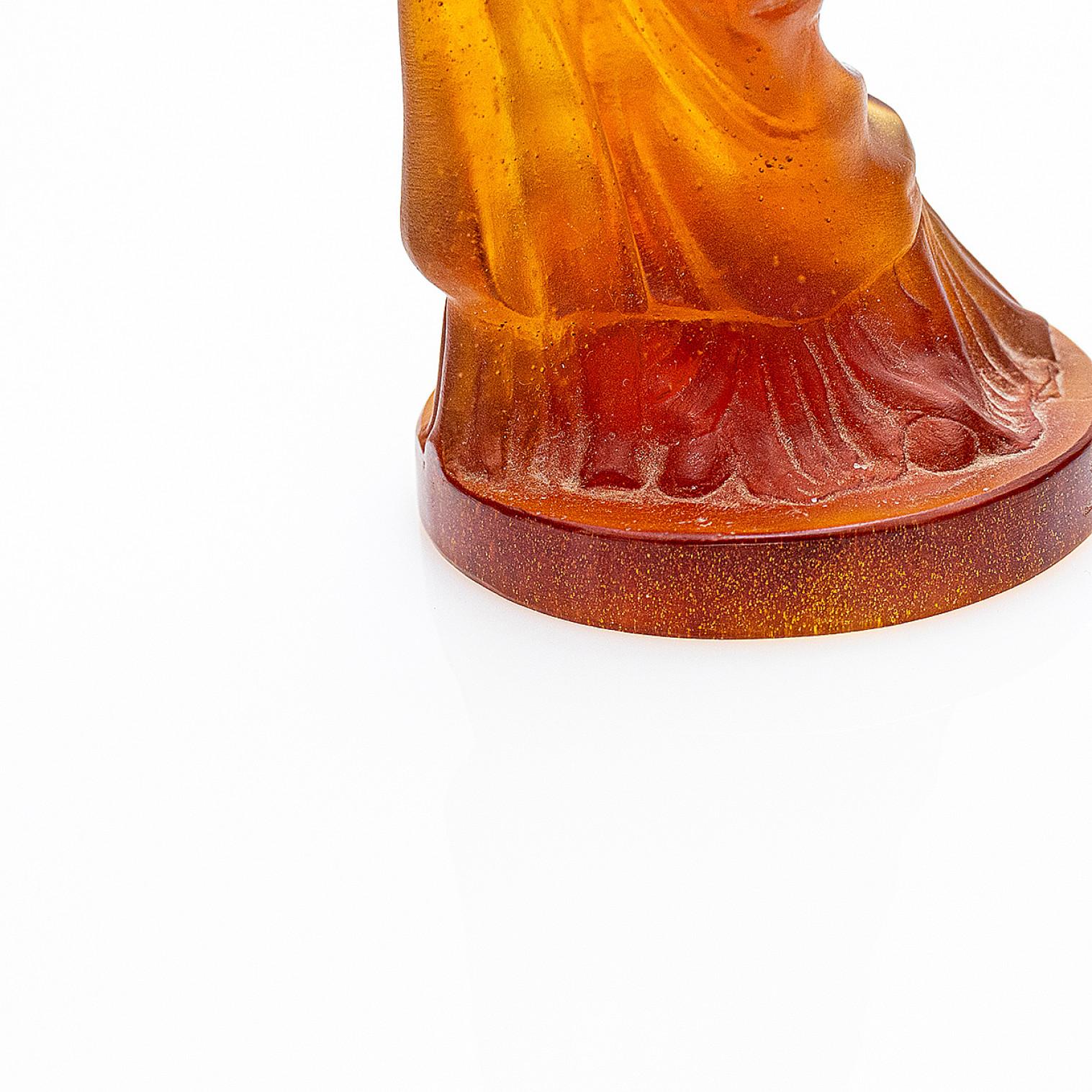 Hand-Painted Signed Daum, Pâte De Verre’, Wrapped Woman, Limited Edition, France, 1980