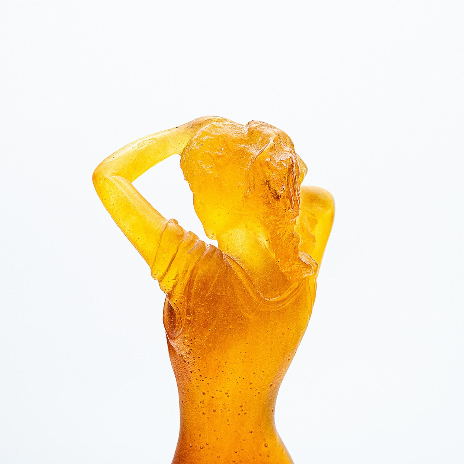 Late 20th Century Signed Daum, Pâte De Verre’, Wrapped Woman, Limited Edition, France, 1980