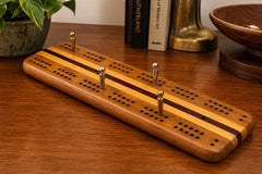Signiertes Cribbage-Spielbrett mit Intarsien von David Levy Hardwood Creations, Kalifornien, 1990er Jahre