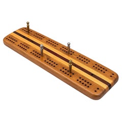 Signiertes Cribbage-Spielbrett mit Intarsien von David Levy Hardwood Creations, Kalifornien, 1990er Jahre