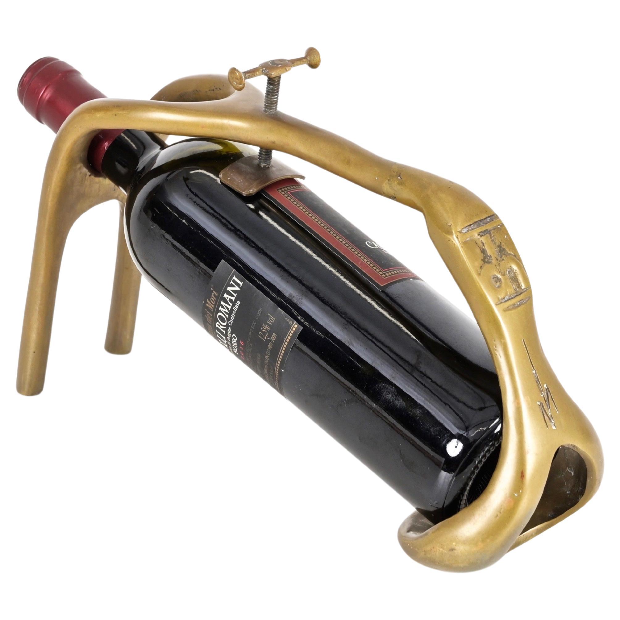 Signed David Marshall Solid Brass Wine Holer, Spain 1970s