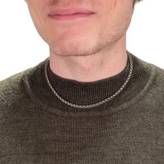 Signed David Yurman Sterling Silver 4mm Wheat Chain Necklace