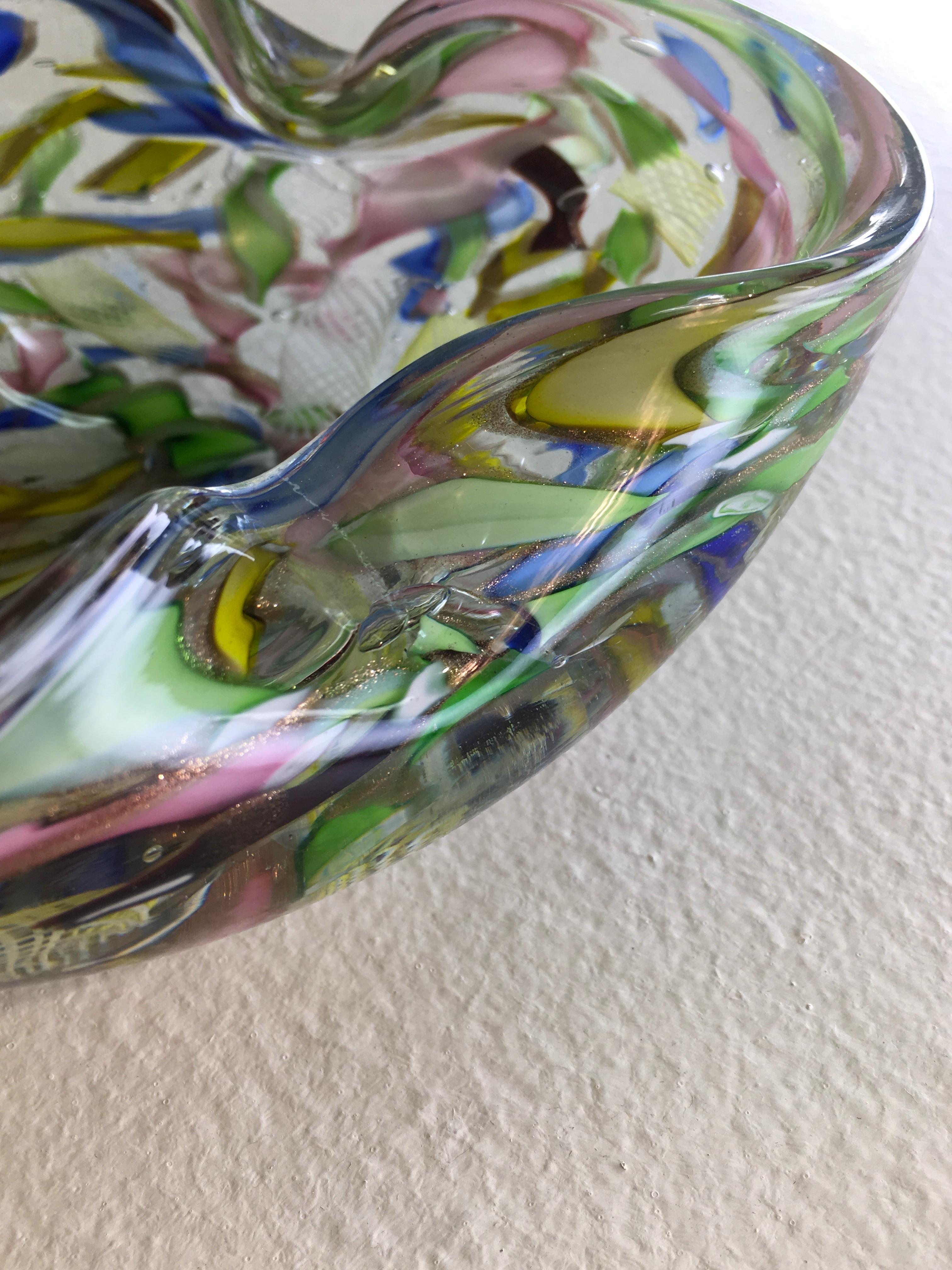 folded glass bowl