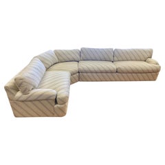 Sofa sectionnel incurvé 3PC signé Directional Furniture mi-siècle moderne
