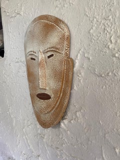 Firmato Douglas Ferguson, Pigeon Forge Pottery: maschera da appendere alla parete di ispirazione africana