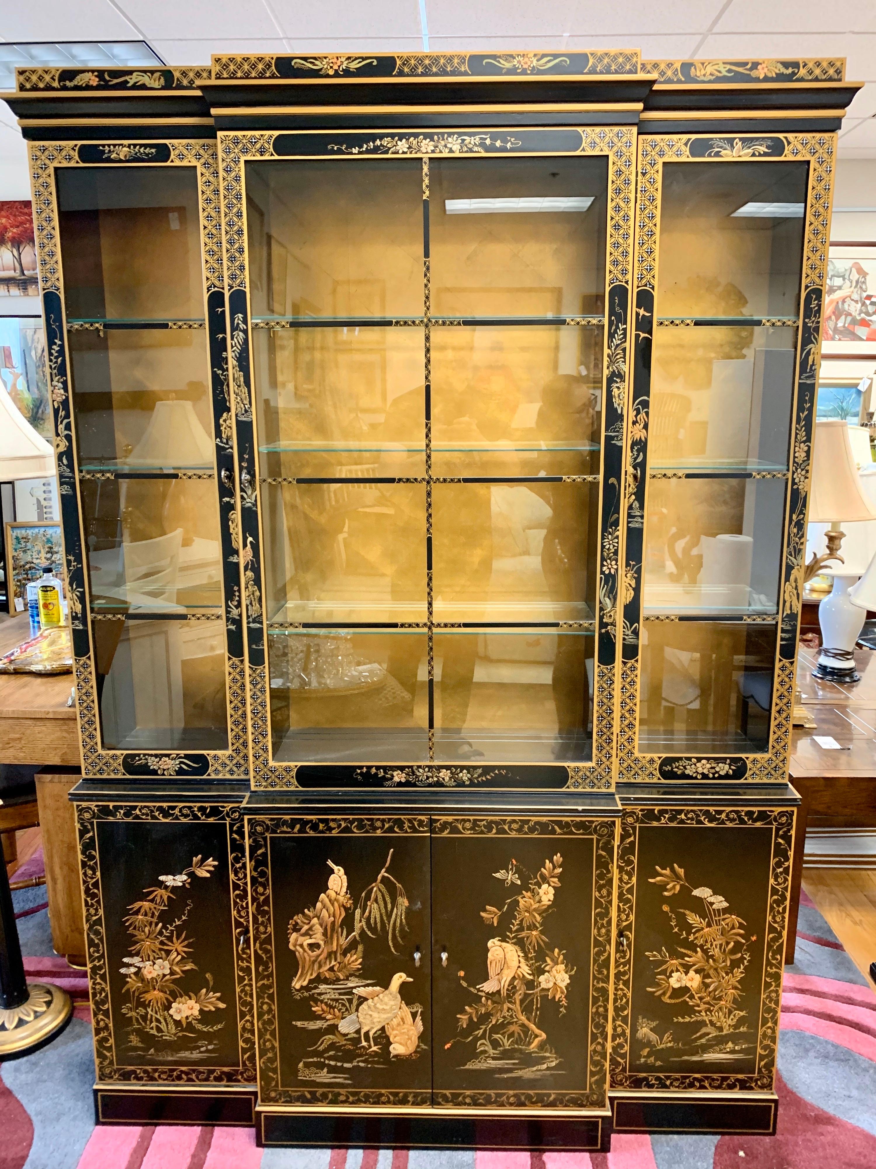 black lacquer china cabinet