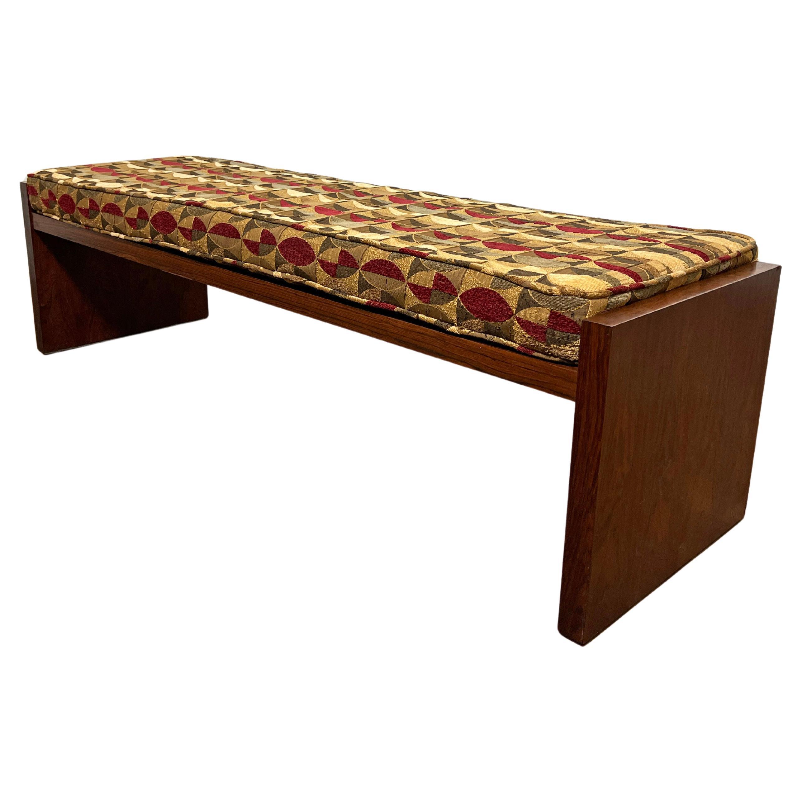 Signed Dunbar Furniture Rosewood Bench Attributed to Edward Wormley, Ca. 1960s For Sale