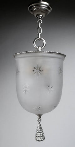 Signed E. F. Caldwell Silvered Bronze Hanging Pendant Lantern