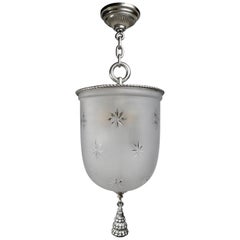 Signed E. F. Caldwell Silvered Bronze Hanging Pendant Lantern