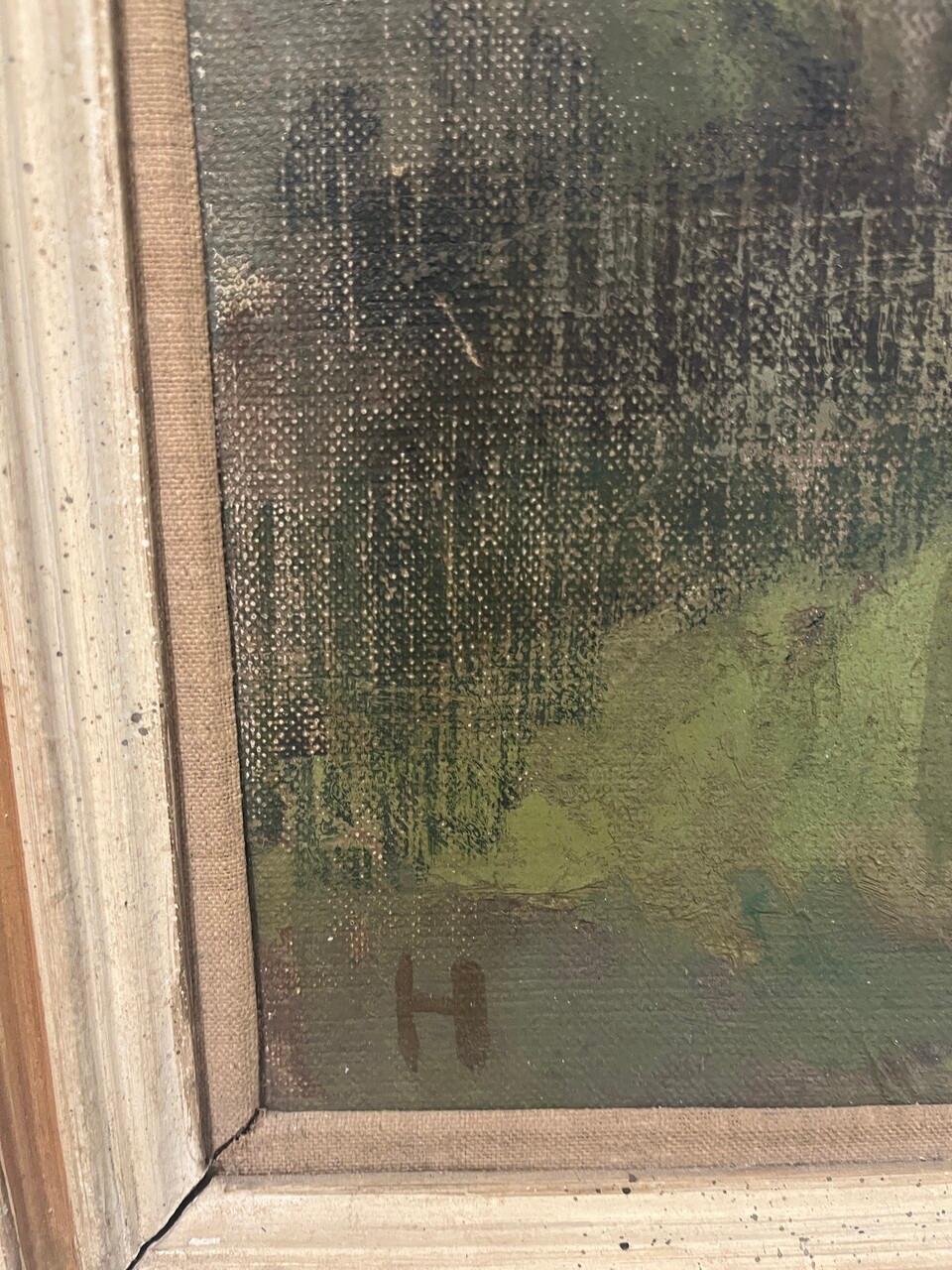 Signiert Earl Haig Öl auf Leinwand 