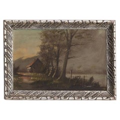 Signed Early 20th Century Landscape, Oil on Panel, 9.6 x 13.8 Inches