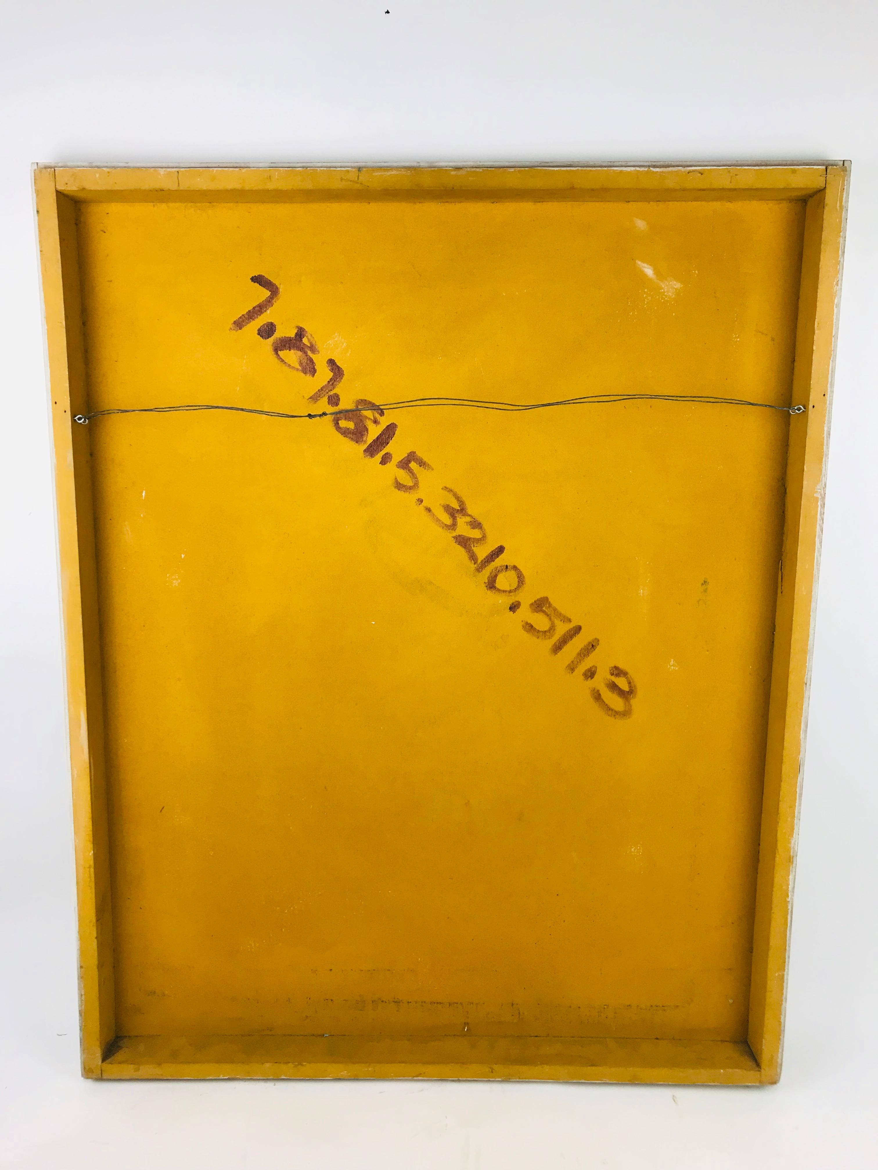 Abstraktes Fraktalgemälde, Öl auf Leinwand, signiert Ed Murray, 1960er Jahre 4