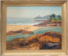 Signed Edward Henry Potthast Oil Painting on Board Painting